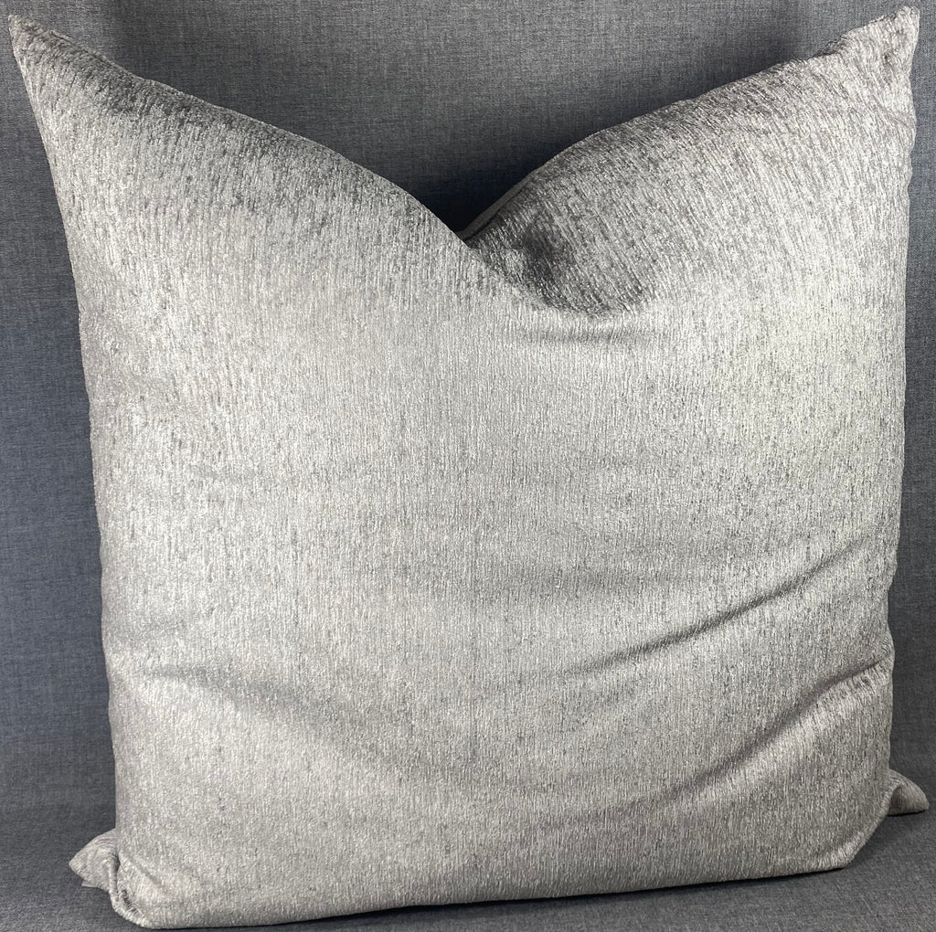 Luxury Pillow - 24" x 24" - Empress Grey Lush Light Grey Silver