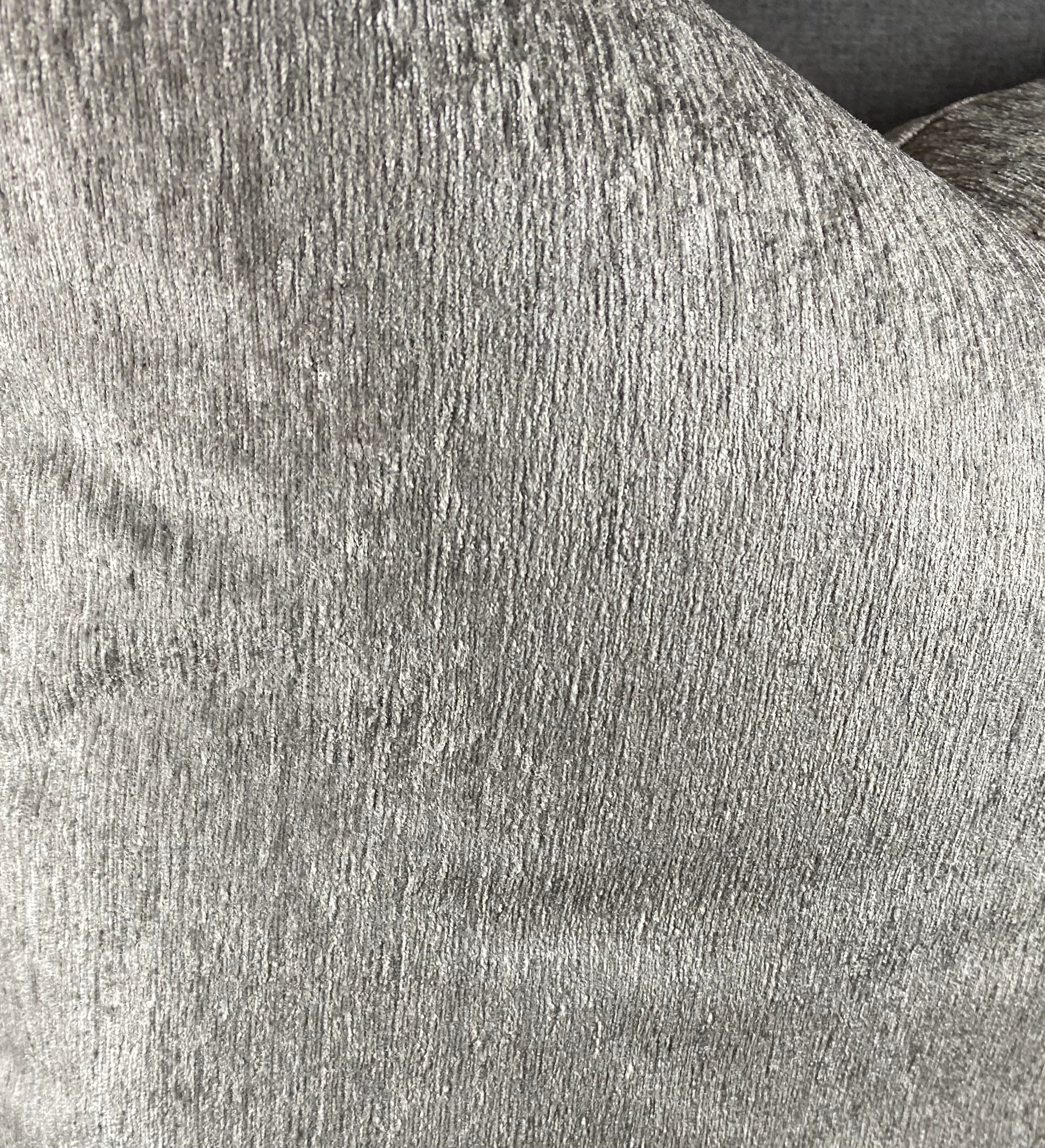 Luxury Pillow - 24" x 24" - Empress Grey Lush Light Grey Silver