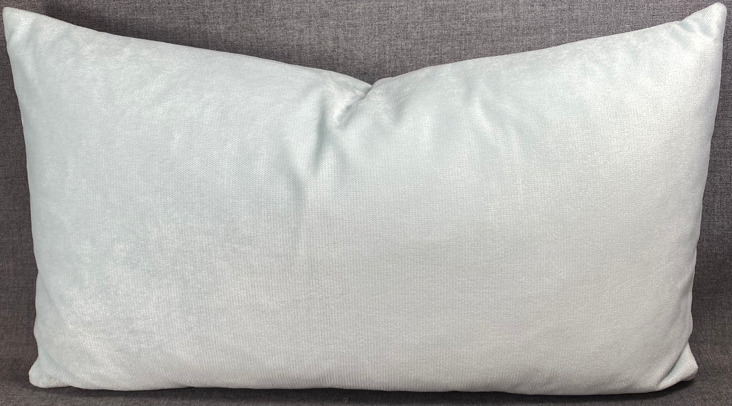 Luxury Lumbar Pillow - 24" x 14" - Belvedere Mist