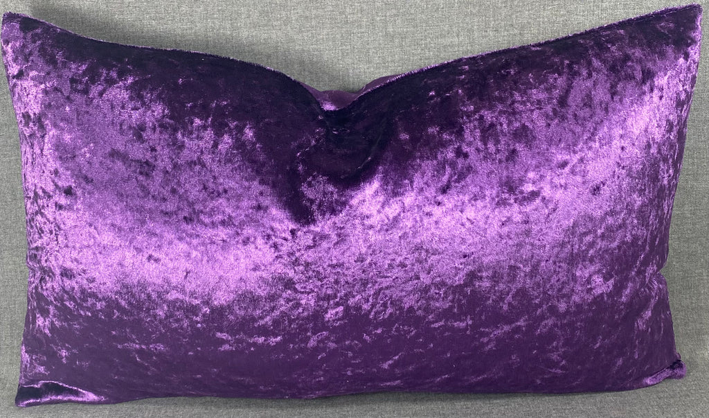 Luxury Lumbar Pillow – 24" × 14" – Plum Crazy Purple