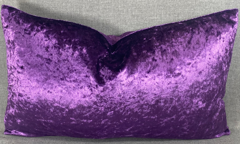 Luxury Lumbar Pillow – 24" × 14" – Plum Crazy Purple
