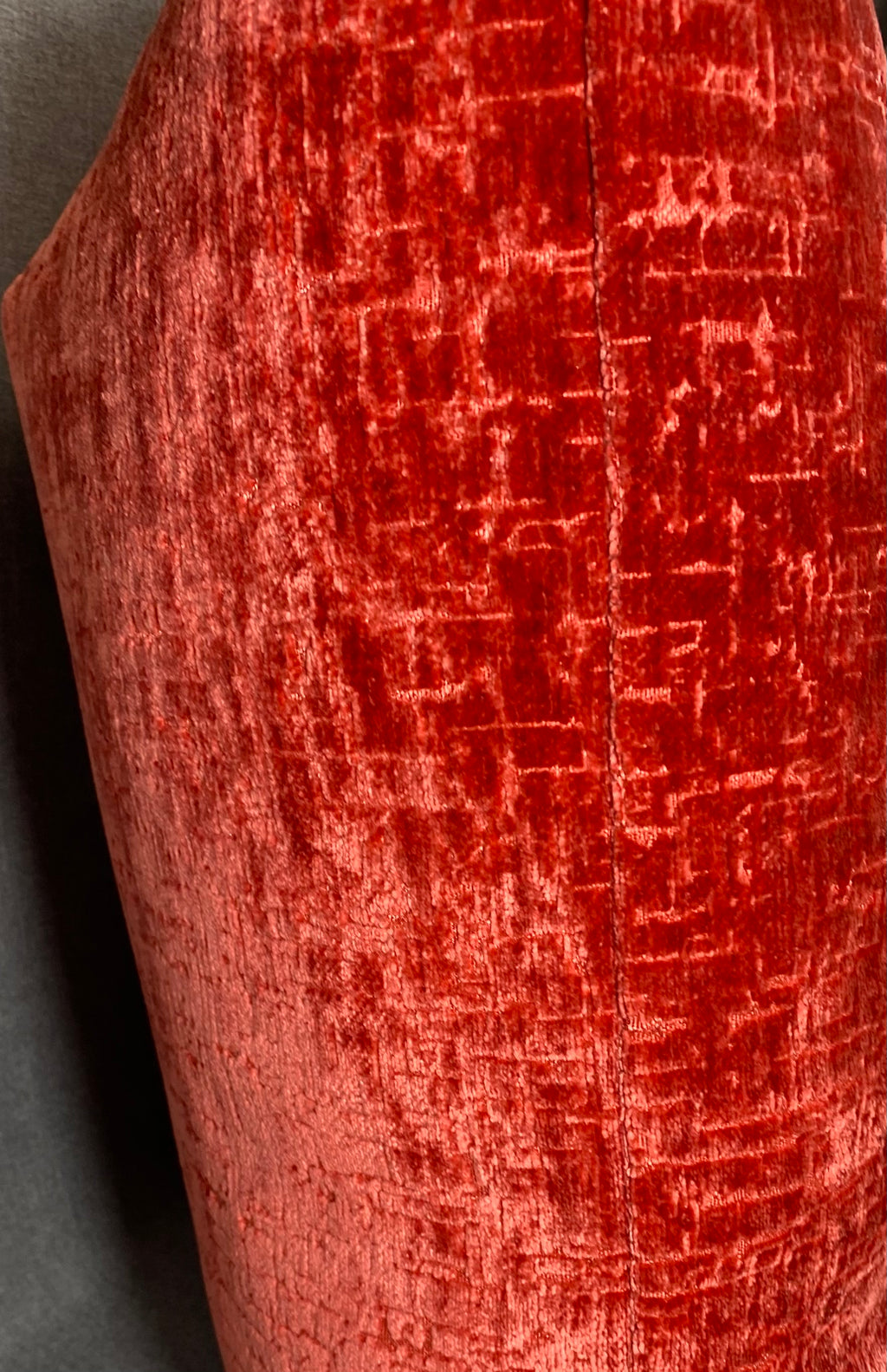 Luxury Pillow – 24" × 24" – Felicity Coral | Coral Velvet – Kim Melrose ...