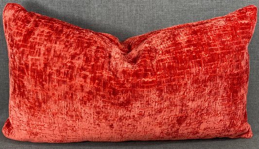 Luxury Lumbar Pillow - 24" x 14" -  Felicity Coral