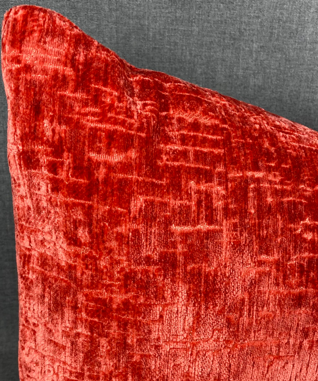 Luxury Lumbar Pillow - 24" x 14"- Felicity Coral