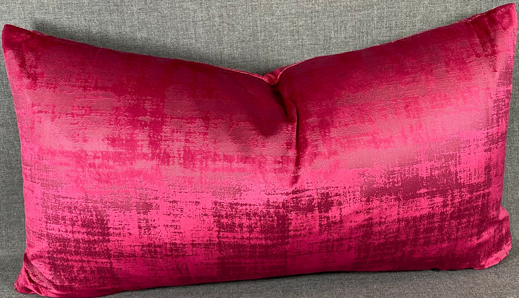 Luxury Lumbar Pillow - 24" x 14"- Fresco Fuchsia