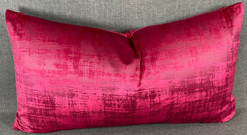 Luxury Lumbar Pillow - 24" x 14"- Fresco Fuchsia