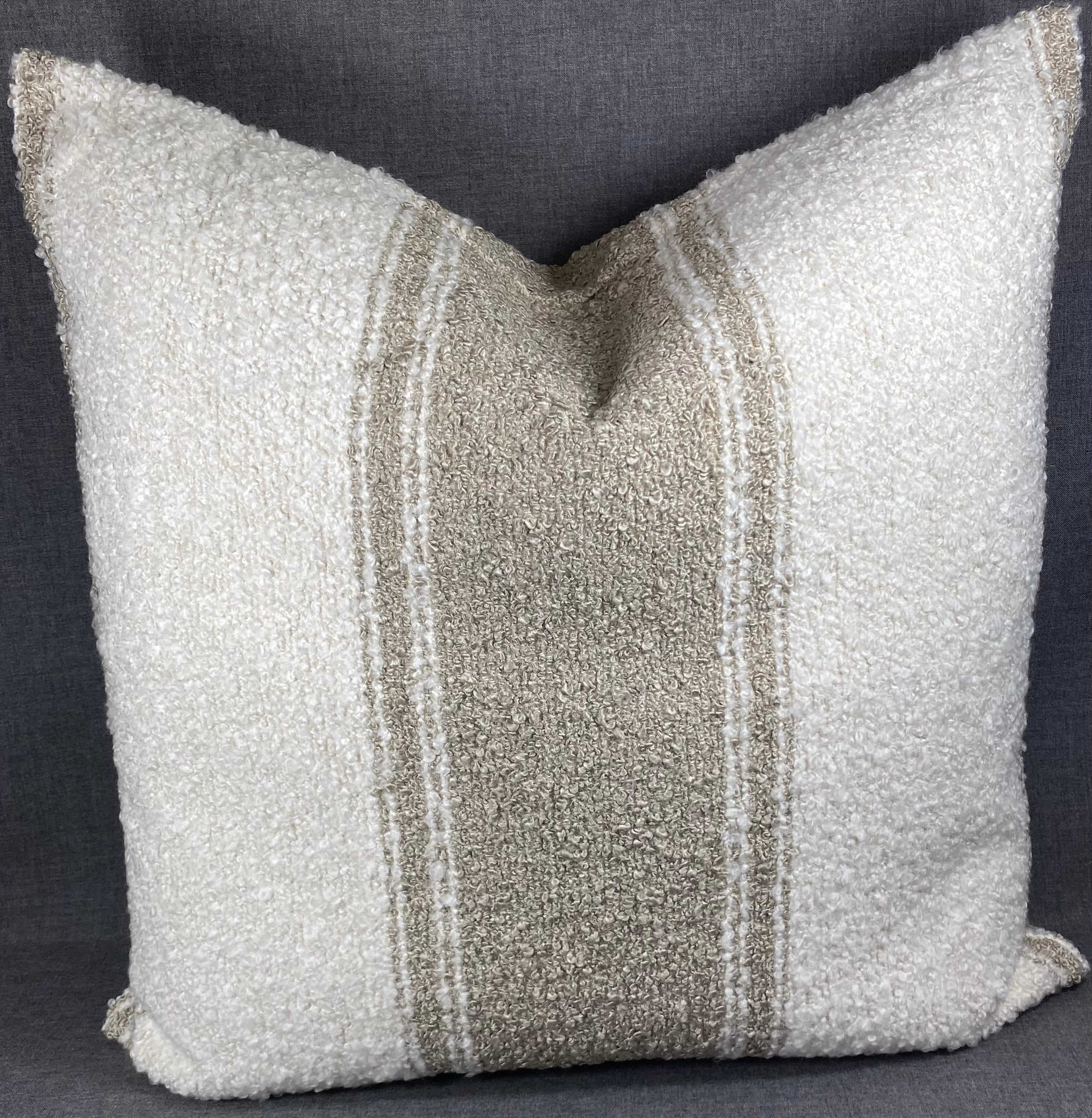 Luxury Square Pillow - 24" x 24" - Mackinac- Truffle