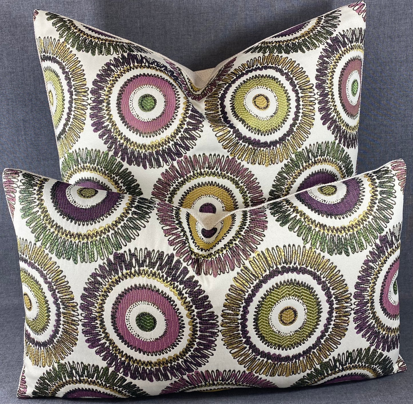 Luxury Lumbar Pillow  - 24" x 14" - Squiggs Purple