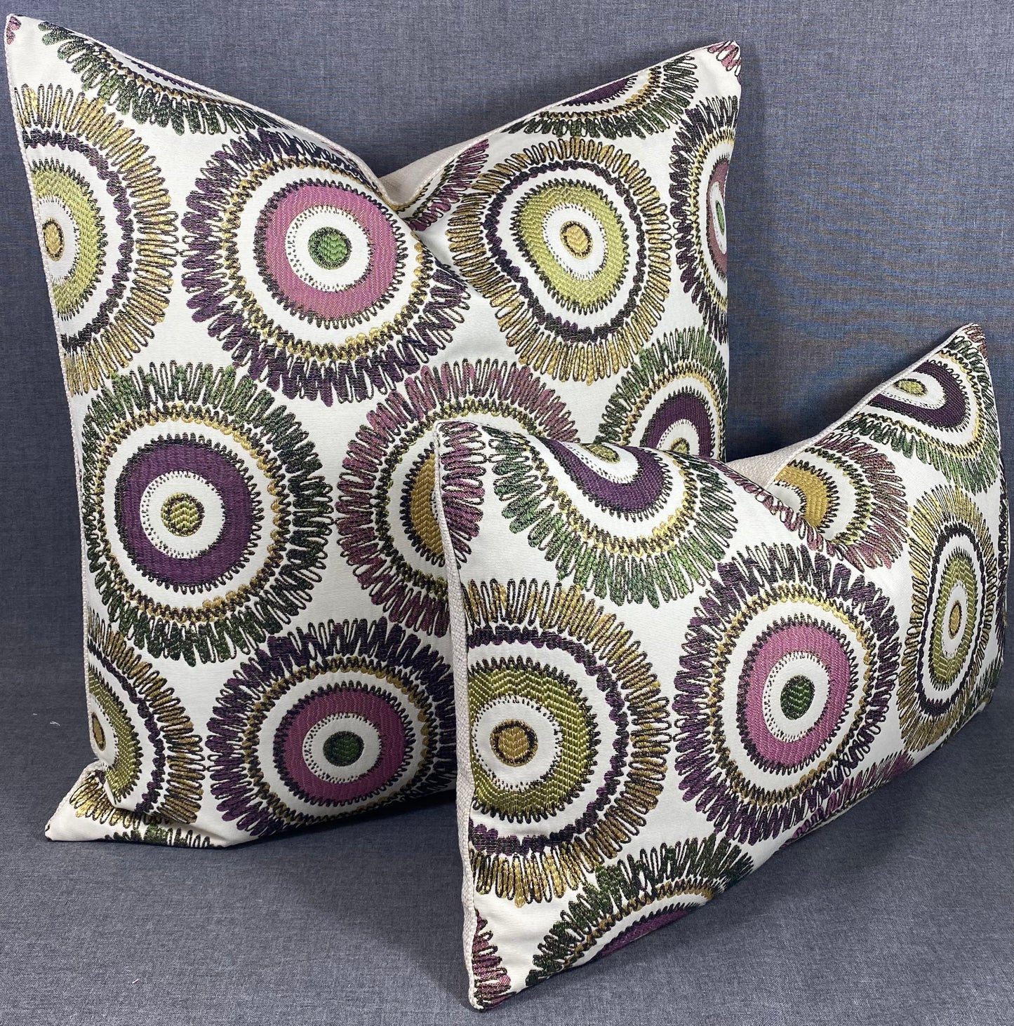 Luxury Lumbar Pillow  - 24" x 14" - Squiggs Purple