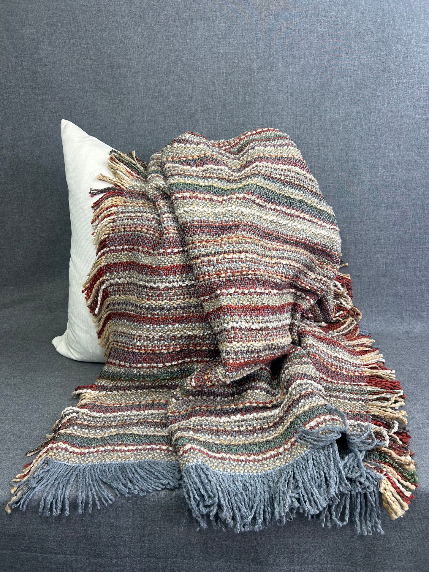 Luxury Knit Throw - 45" x 70" - Asheville Autumn ; Bulky Knit Throw