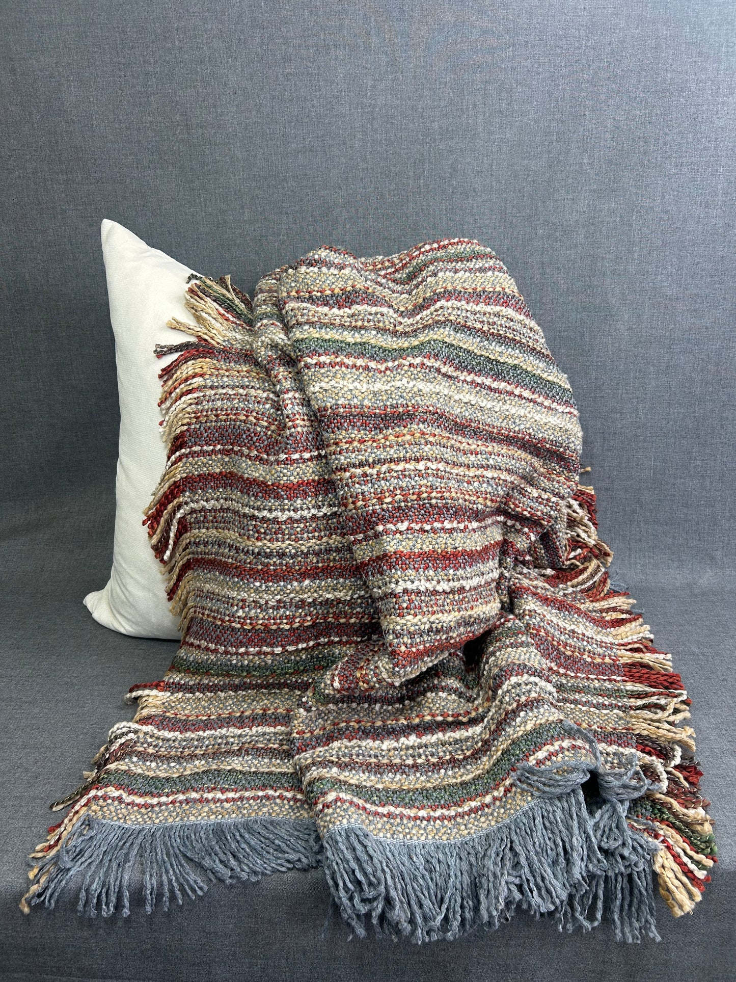 Luxury Knit Throw - 45" x 70" - Asheville Autumn ; Bulky Knit Throw