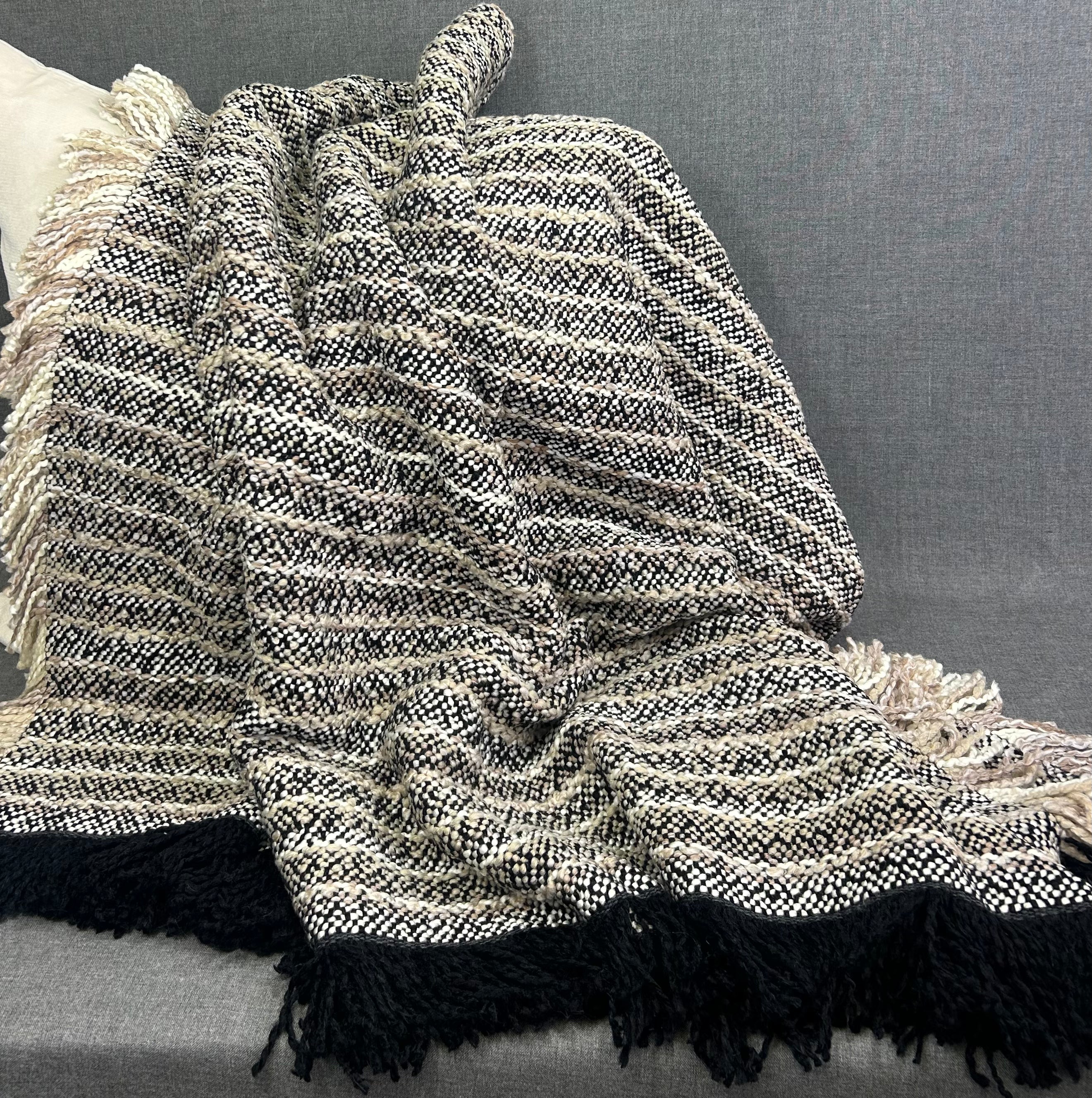 Luxury Bulky Knit Throw - 45" x 70" -  Ashville Oyster