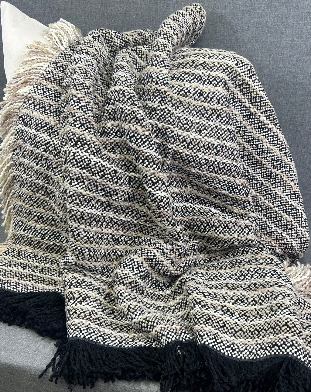 Luxury Bulky Knit Throw - 45" x 70" -  Ashville Oyster