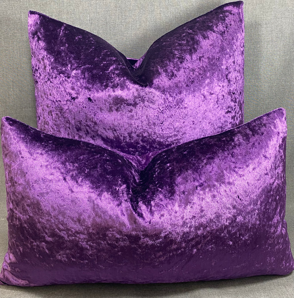 Luxury Lumbar Pillow – 24" × 14" – Plum Crazy Purple
