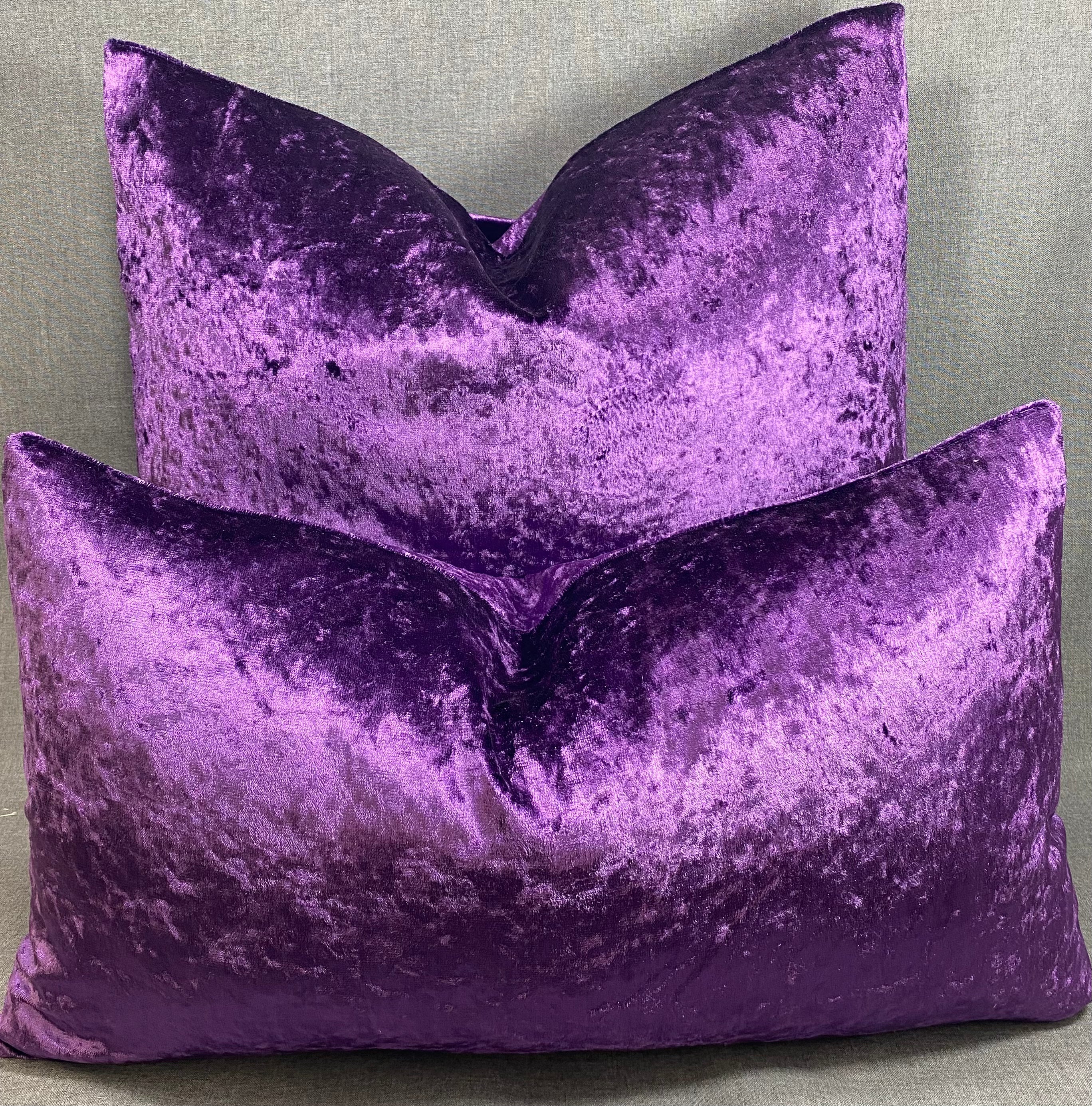 Luxury Lumbar Pillow – 24" × 14" – Plum Crazy Purple