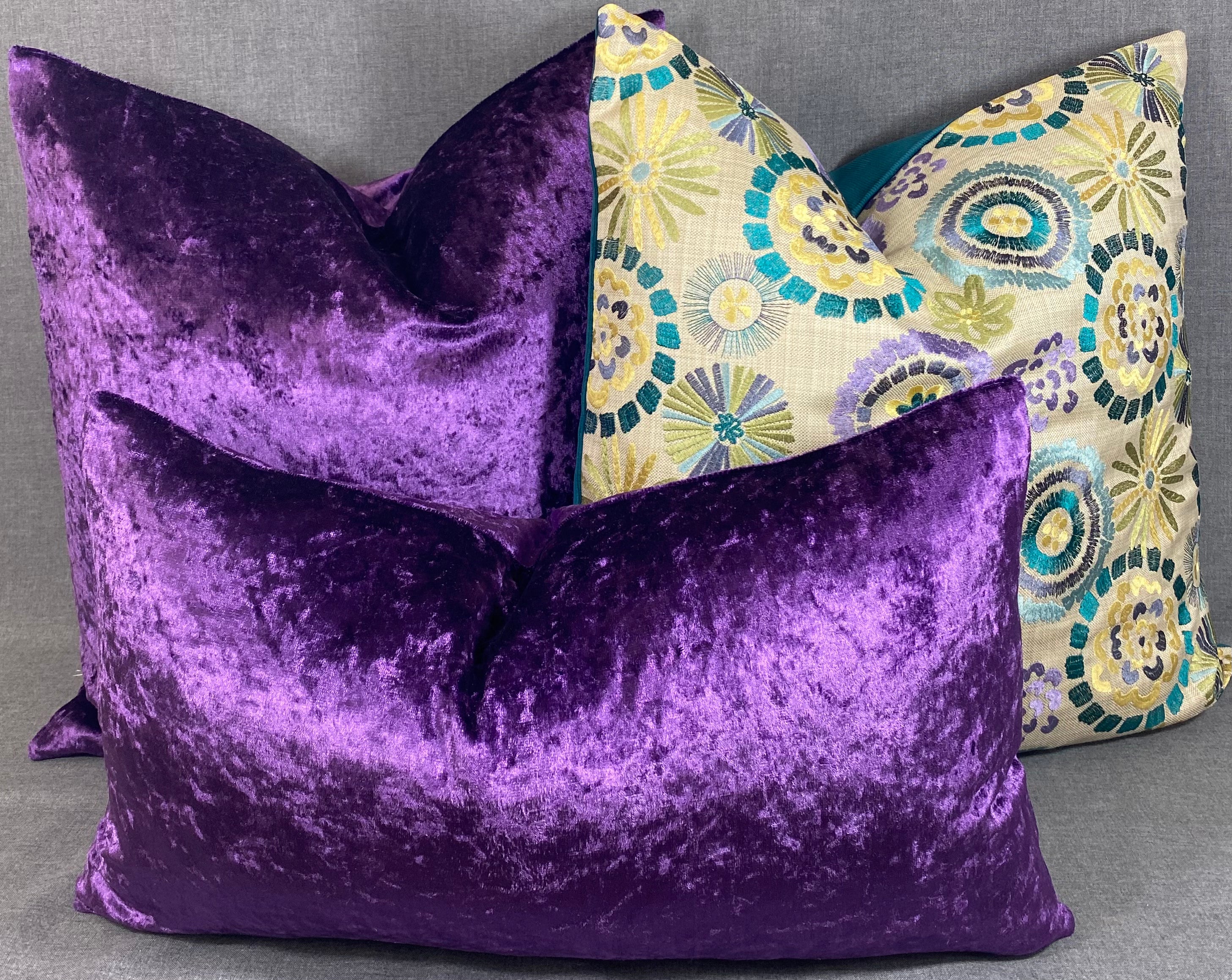 Luxury Lumbar Pillow – 24" × 14" – Plum Crazy Purple