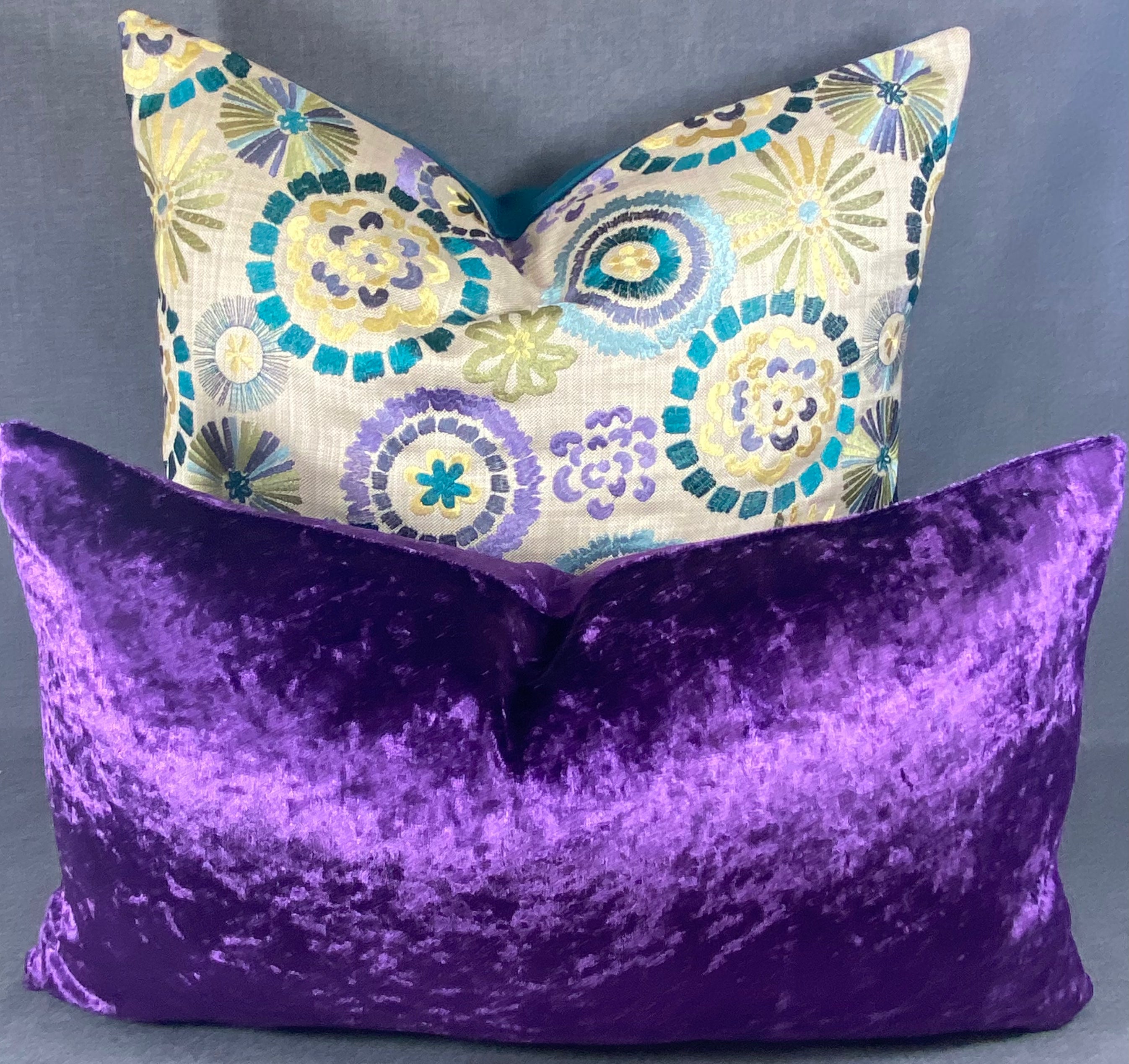 Luxury Lumbar Pillow - 24" x 14" - Plum Crazy Purple