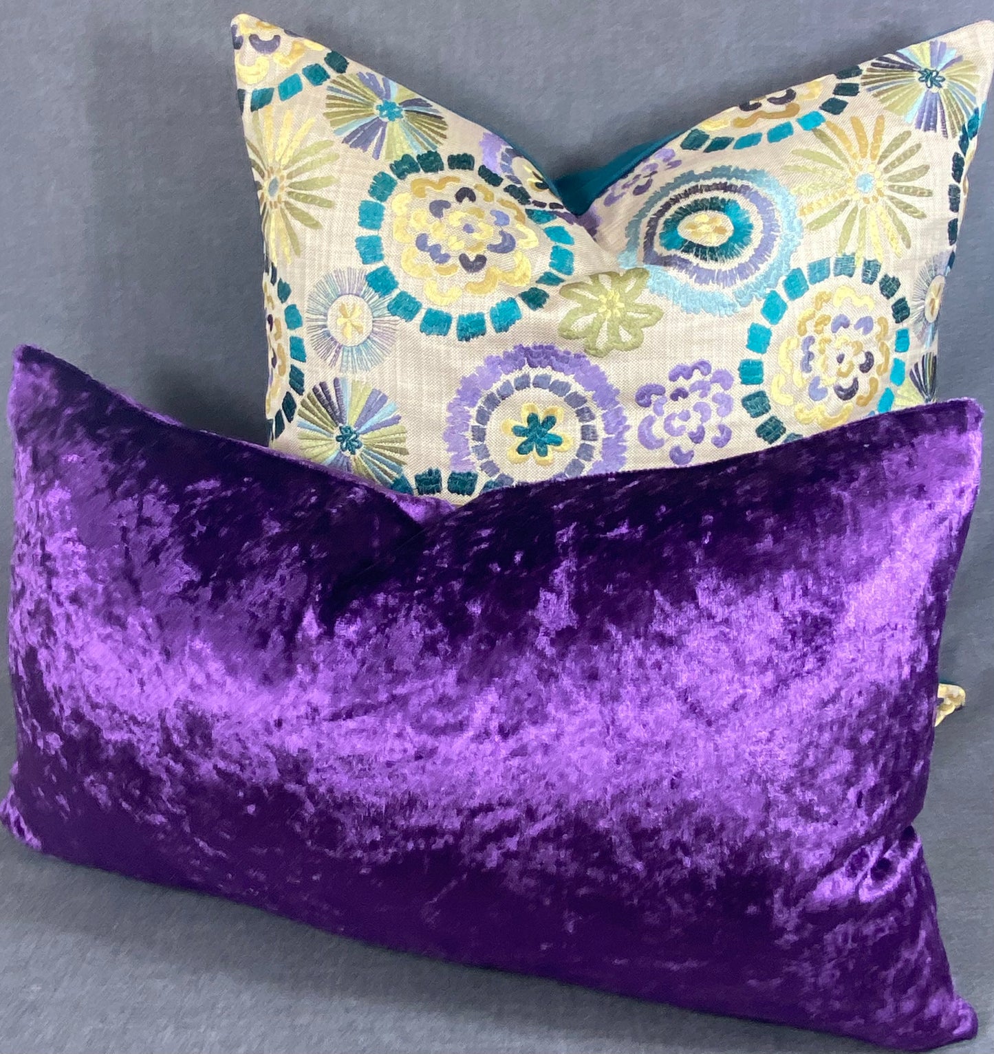 Luxury Lumbar Pillow - 24" x 14" - Plum Crazy Purple
