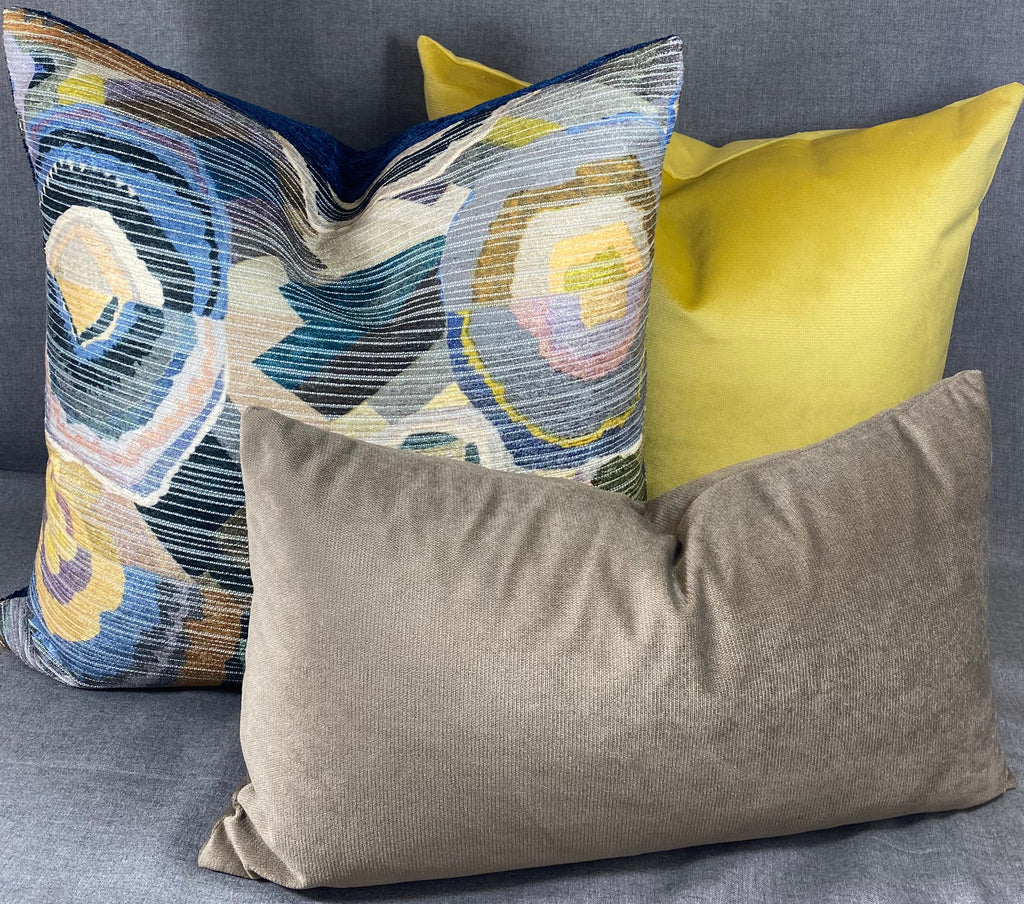 Luxury Pillow – 24" × 24" – Navy Color Bloom