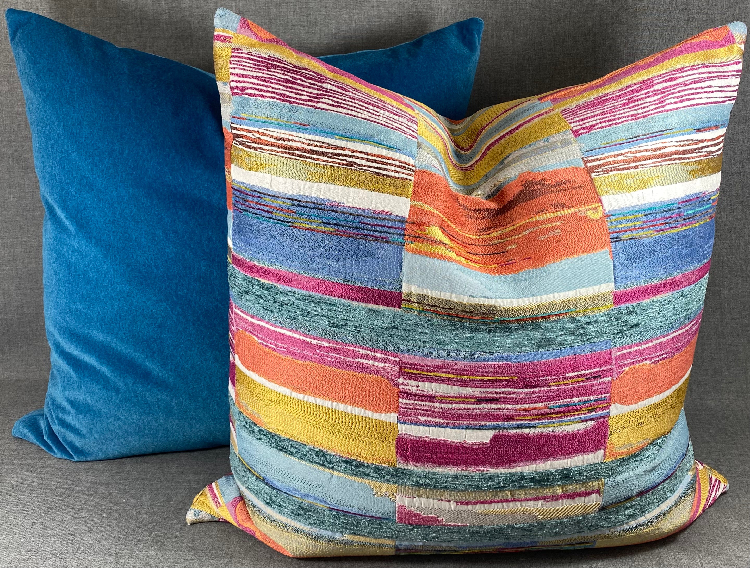 Luxury Pillow – 24" × 24" – Joyce's Abstract | Multicolor Modern – Kim ...