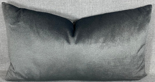 Luxury Lumbar Pillow - 24” x 14” - Belvedere Charcoal