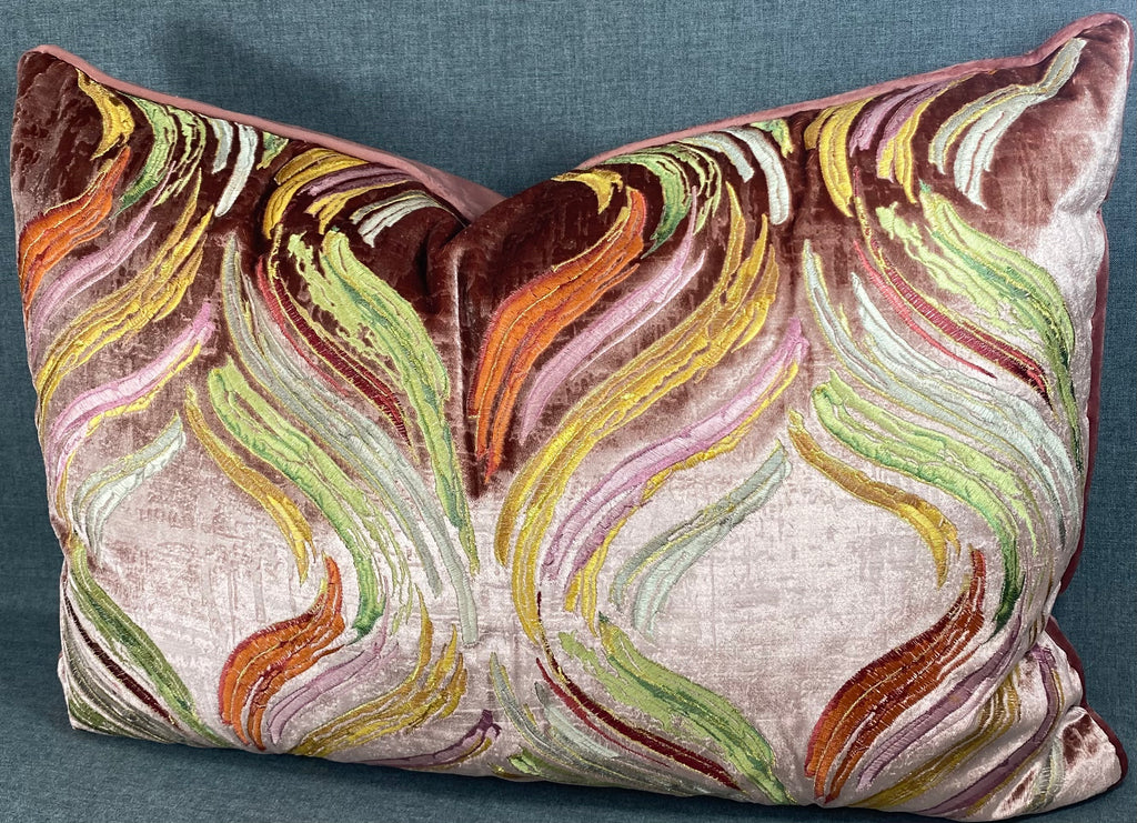 Luxury Lumbar Pillow - 24" x 18" - Rose Fiesta