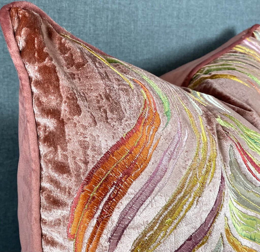 Luxury Lumbar Pillow - 24" x 18" - Rose Fiesta