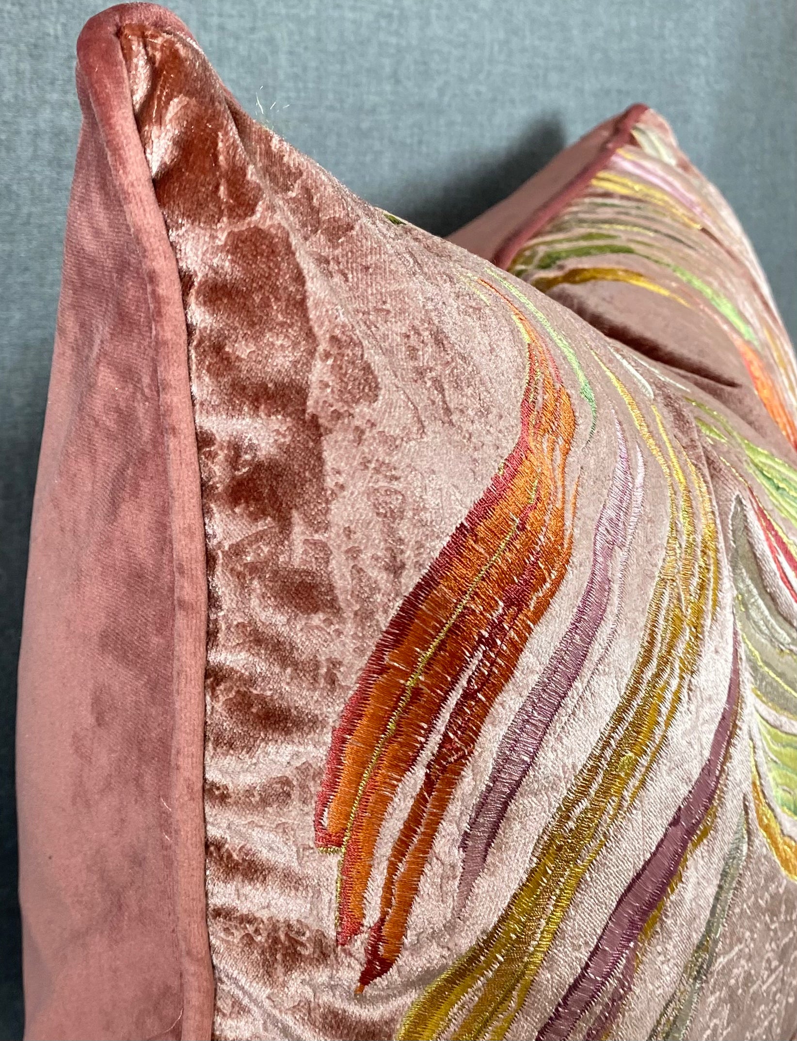 Luxury Lumbar Pillow - 24" x 18" - Rose Fiesta