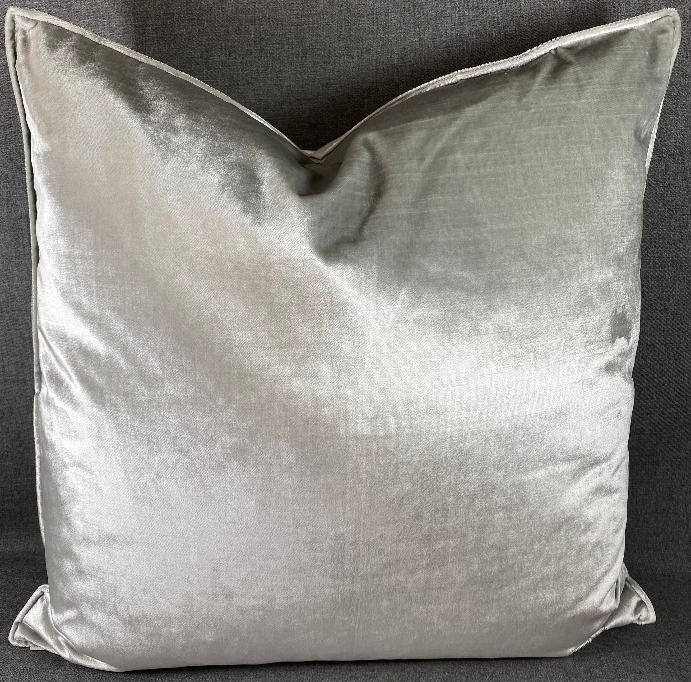 Luxury Pillow - 24" x 24"-  Iridescence Double Front Silver
