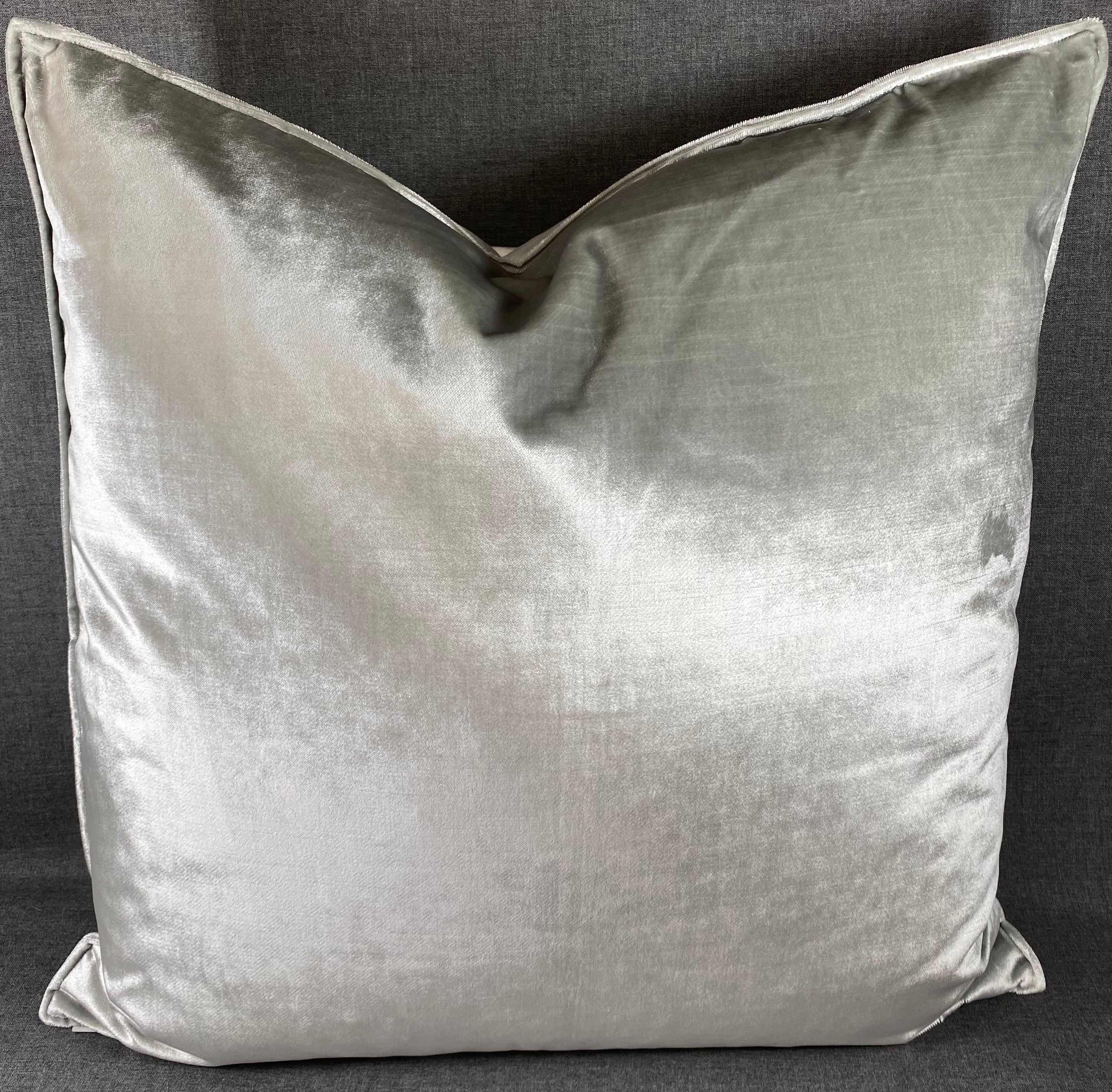 Luxury Pillow - 24" x 24"-  Iridescence Double Front Silver