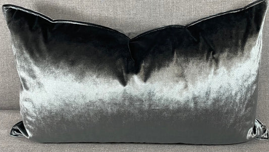 Luxury Lumbar Pillow - 24" x 14" - Iridescence Double Front-Graphite