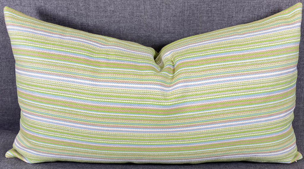 Luxury Outdoor Lumbar Pillow - 22" x 12" - Kinsley Seaweed