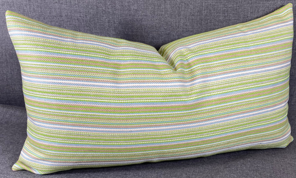 Luxury Outdoor Lumbar Pillow - 22" x 12" - Kinsley Seaweed