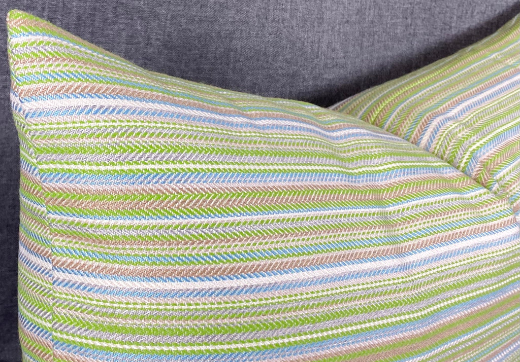 Luxury Outdoor Lumbar Pillow - 22" x 12" - Kinsley Seaweed