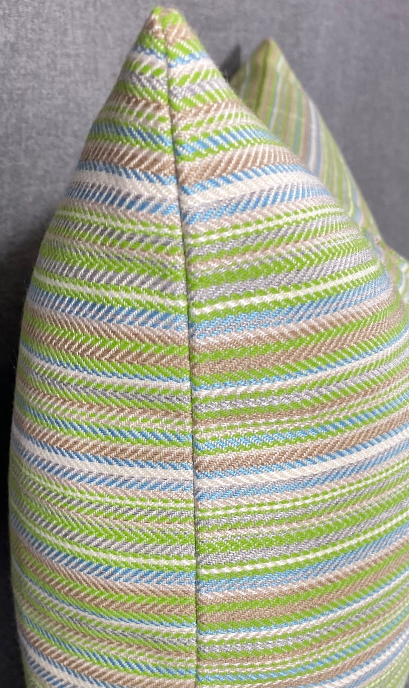 Luxury Outdoor Lumbar Pillow - 22" x 12" - Kinsley Seaweed