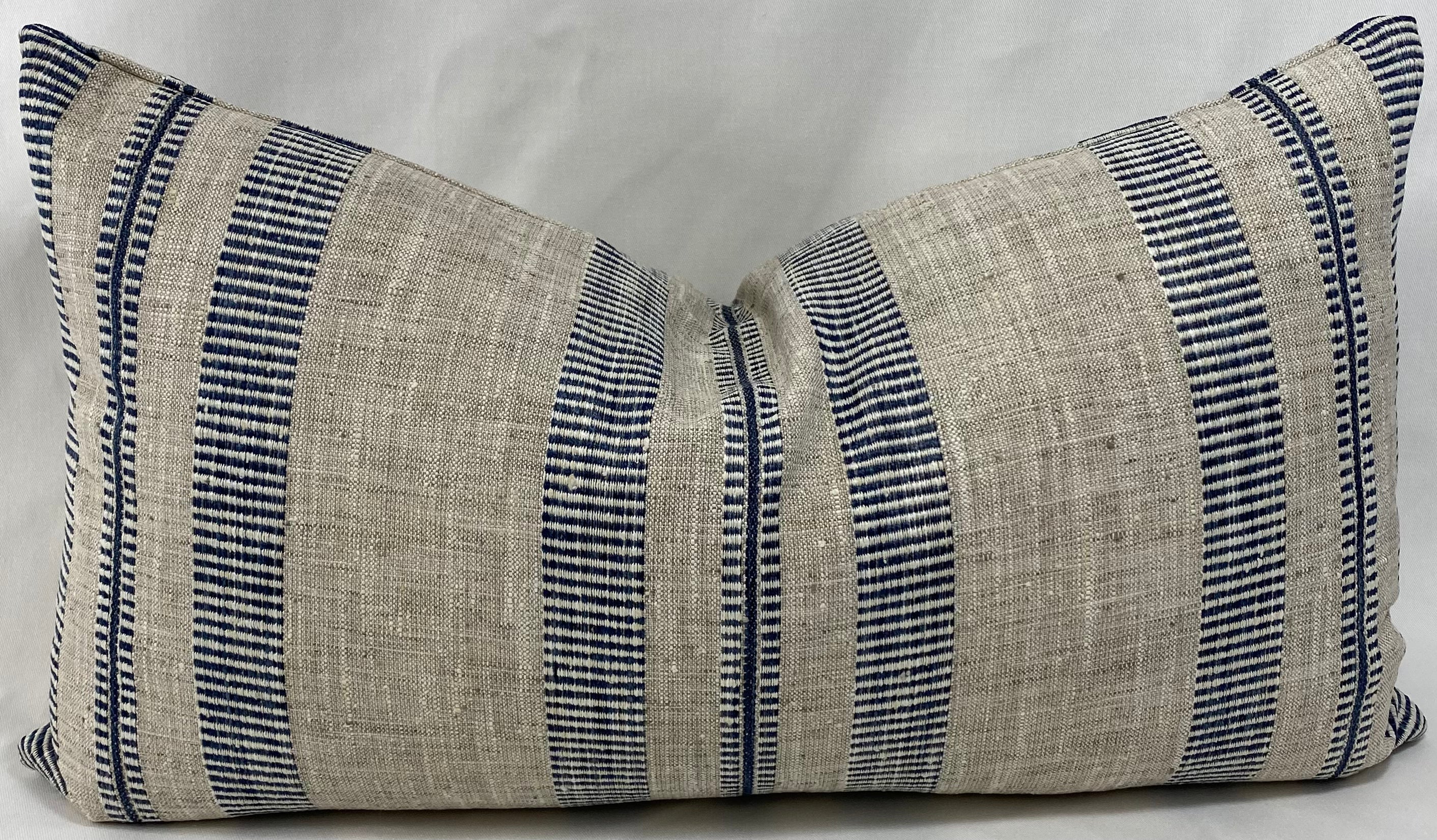 Luxury Lumbar Pillow - 24" x 14" - Double Issue Indigo