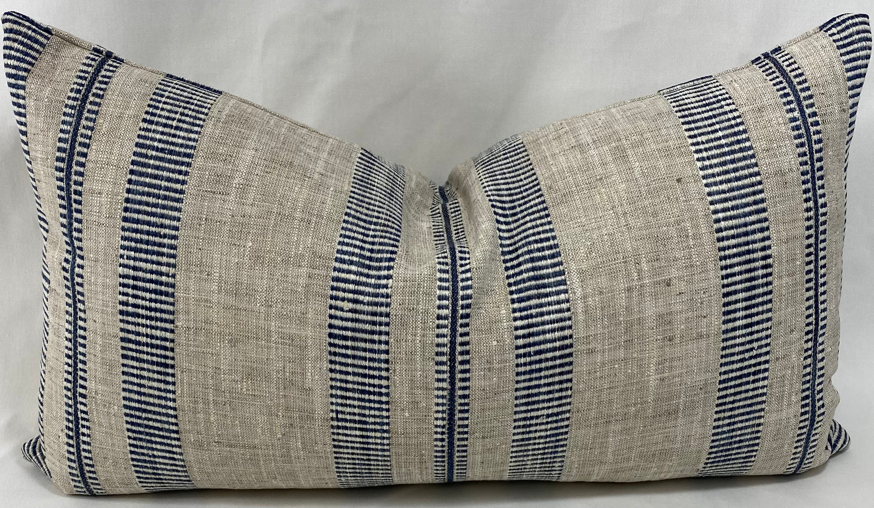 Luxury Lumbar Pillow - 24" x 14" - Double Issue Indigo
