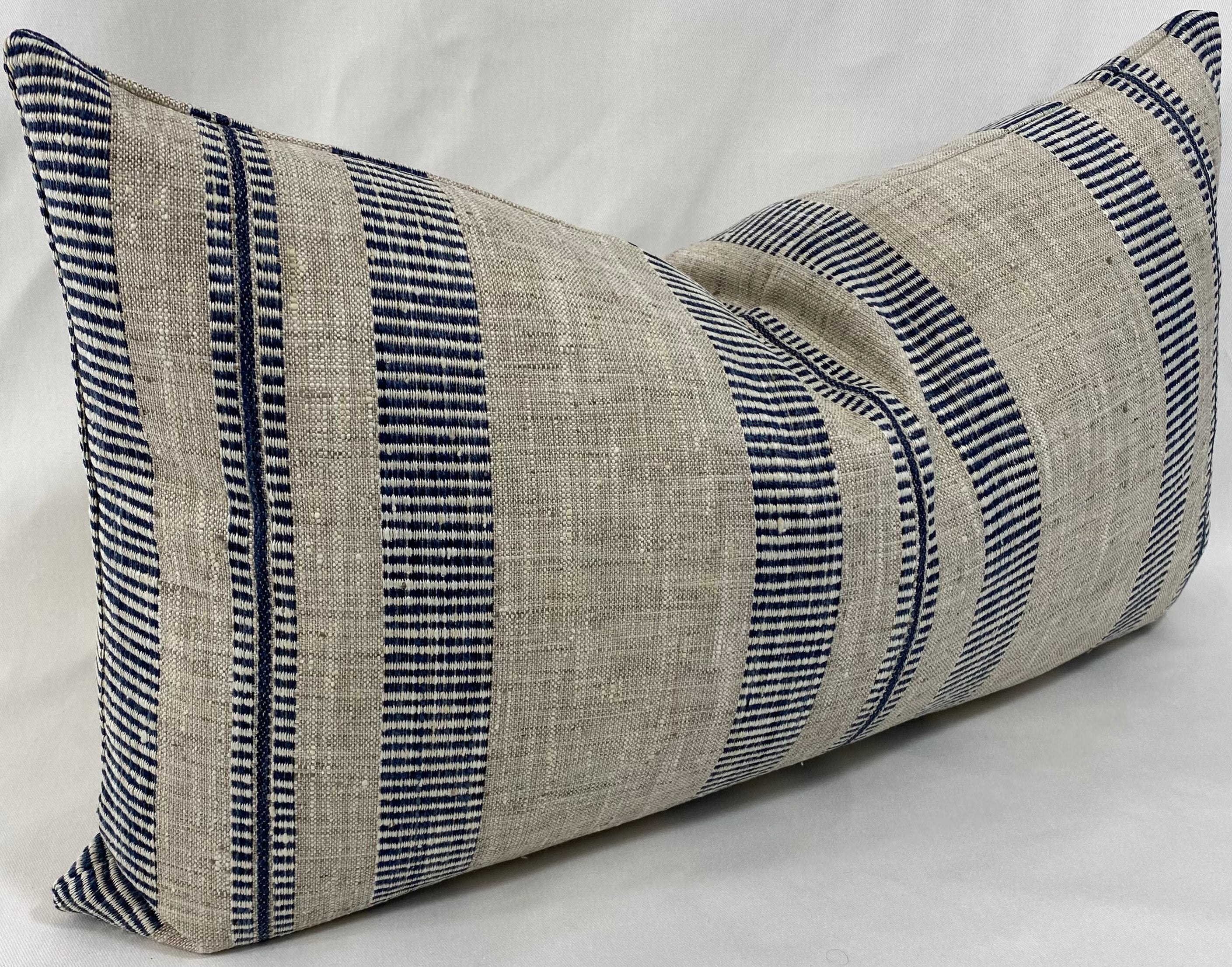 Luxury Lumbar Pillow - 24" x 14" - Double Issue Indigo