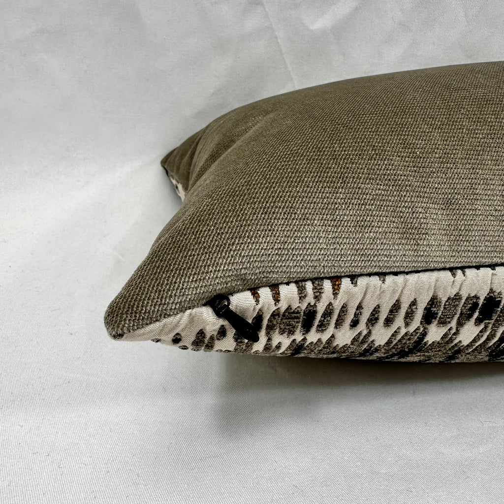 Luxury Lumbar Pillow – 24" × 14" – Zorro Mushroom (Horizontal)