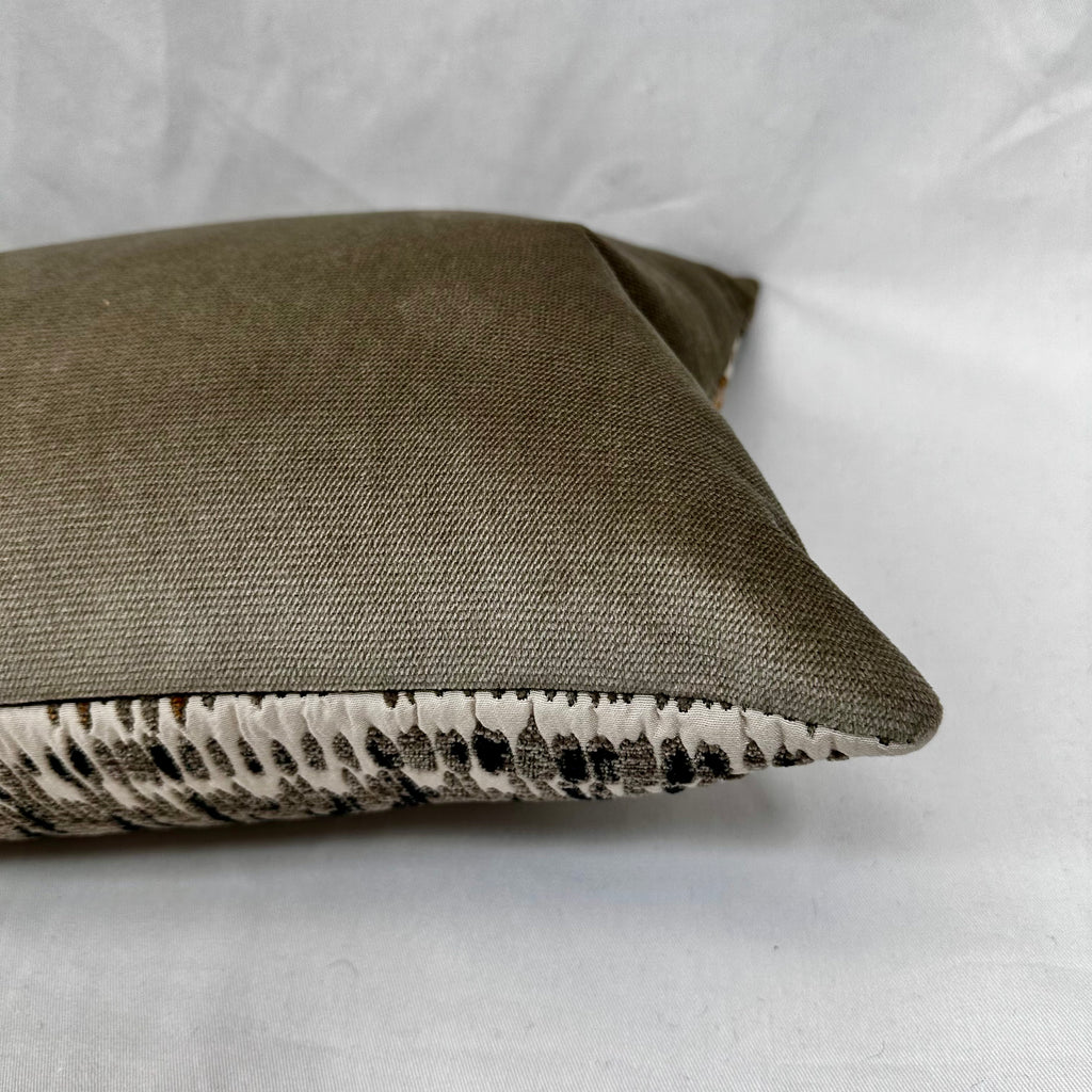Luxury Lumbar Pillow – 24" × 14" – Zorro Mushroom (Horizontal)