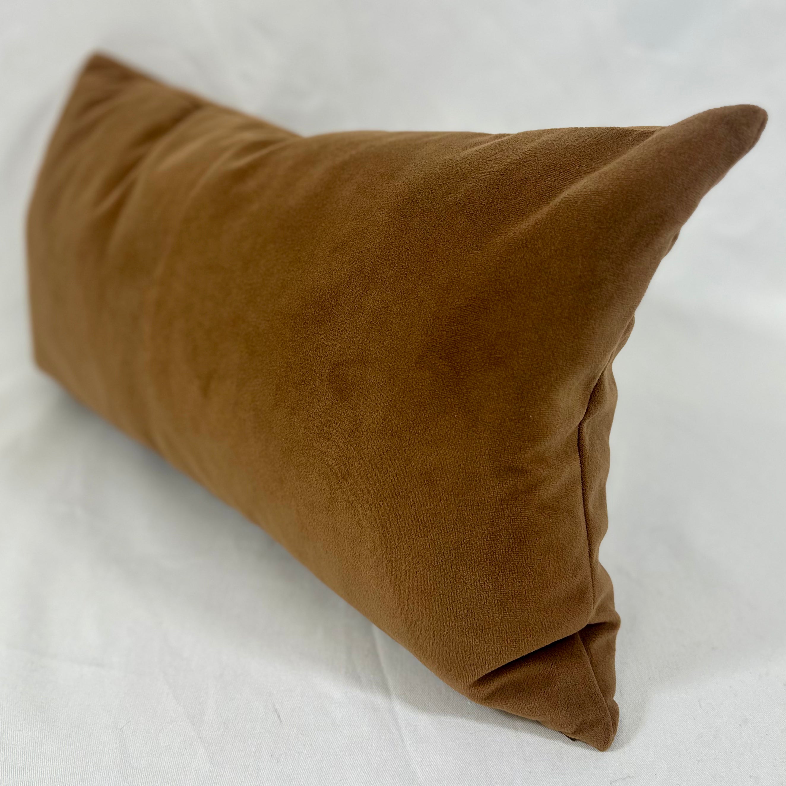 Luxury Lumbar Pillow – 24" × 14" – Bella Cognac