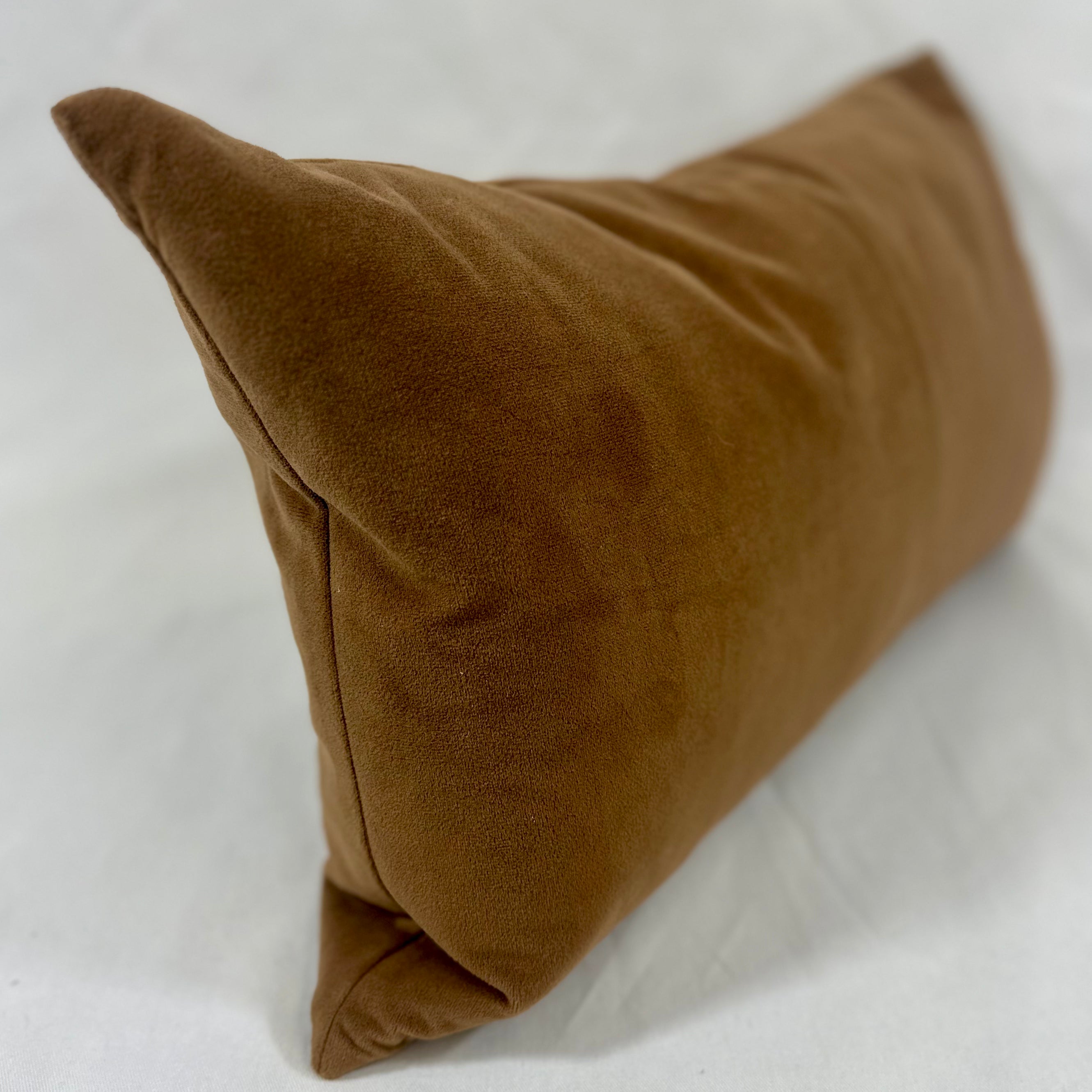 Luxury Lumbar Pillow – 24" × 14" – Bella Cognac