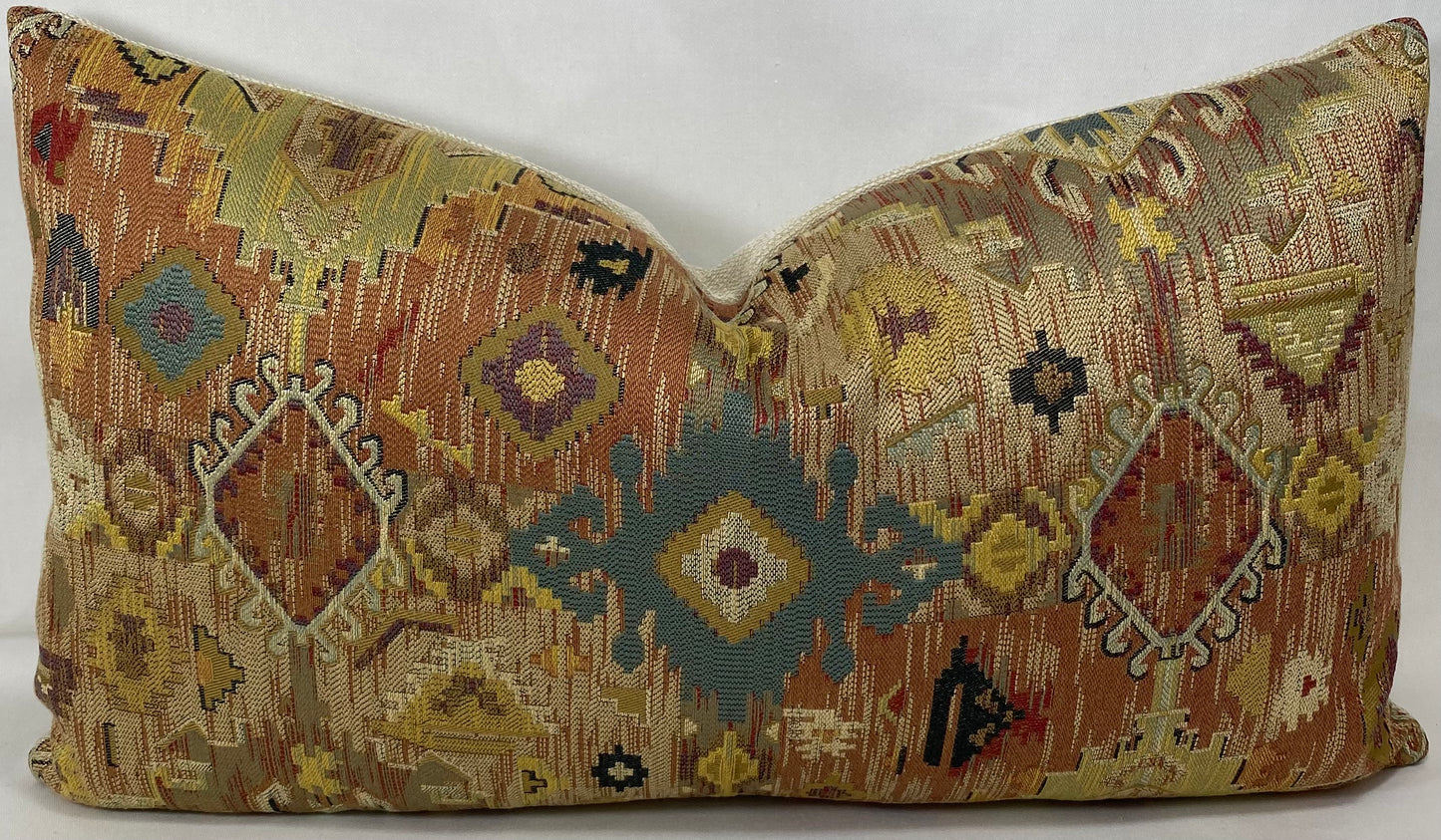 Luxury Lumbar Pillow - 24" x 14" -  Zepher Terracotta