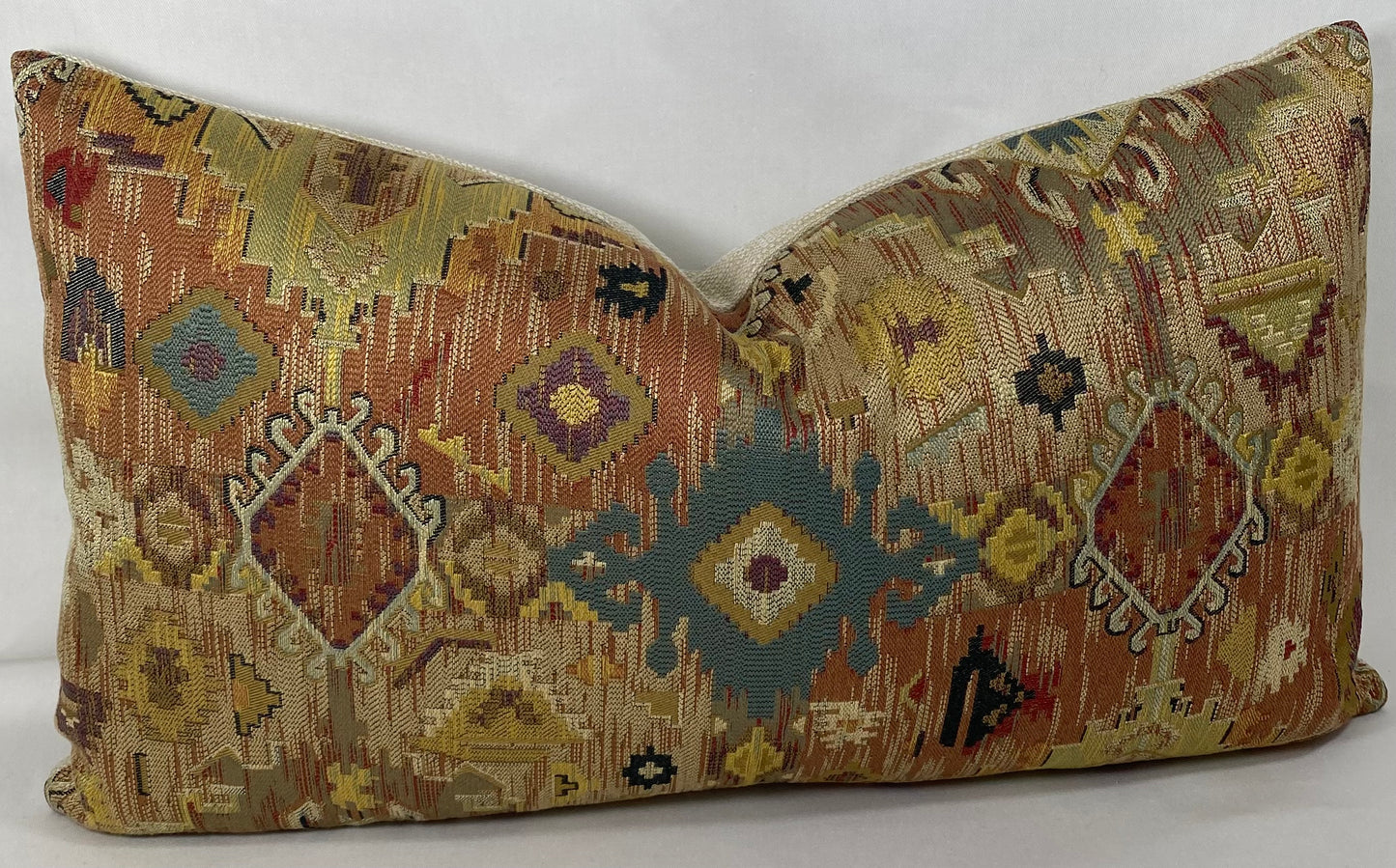 Luxury Lumbar Pillow - 24" x 14" -  Zepher Terracotta