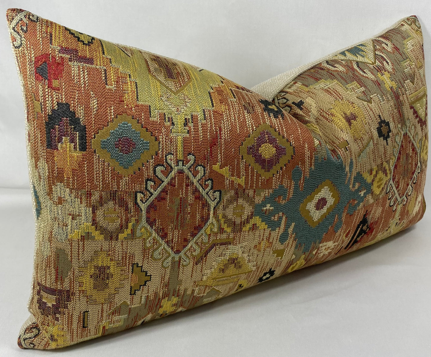 Luxury Lumbar Pillow - 24" x 14" -  Zepher Terracotta