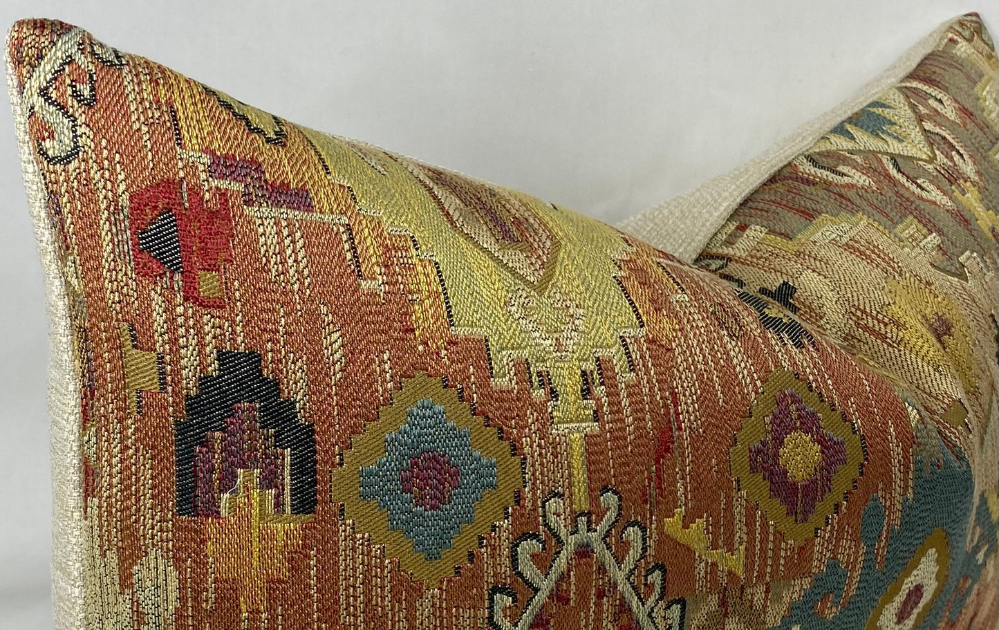 Luxury Lumbar Pillow - 24" x 14" -  Zepher Terracotta