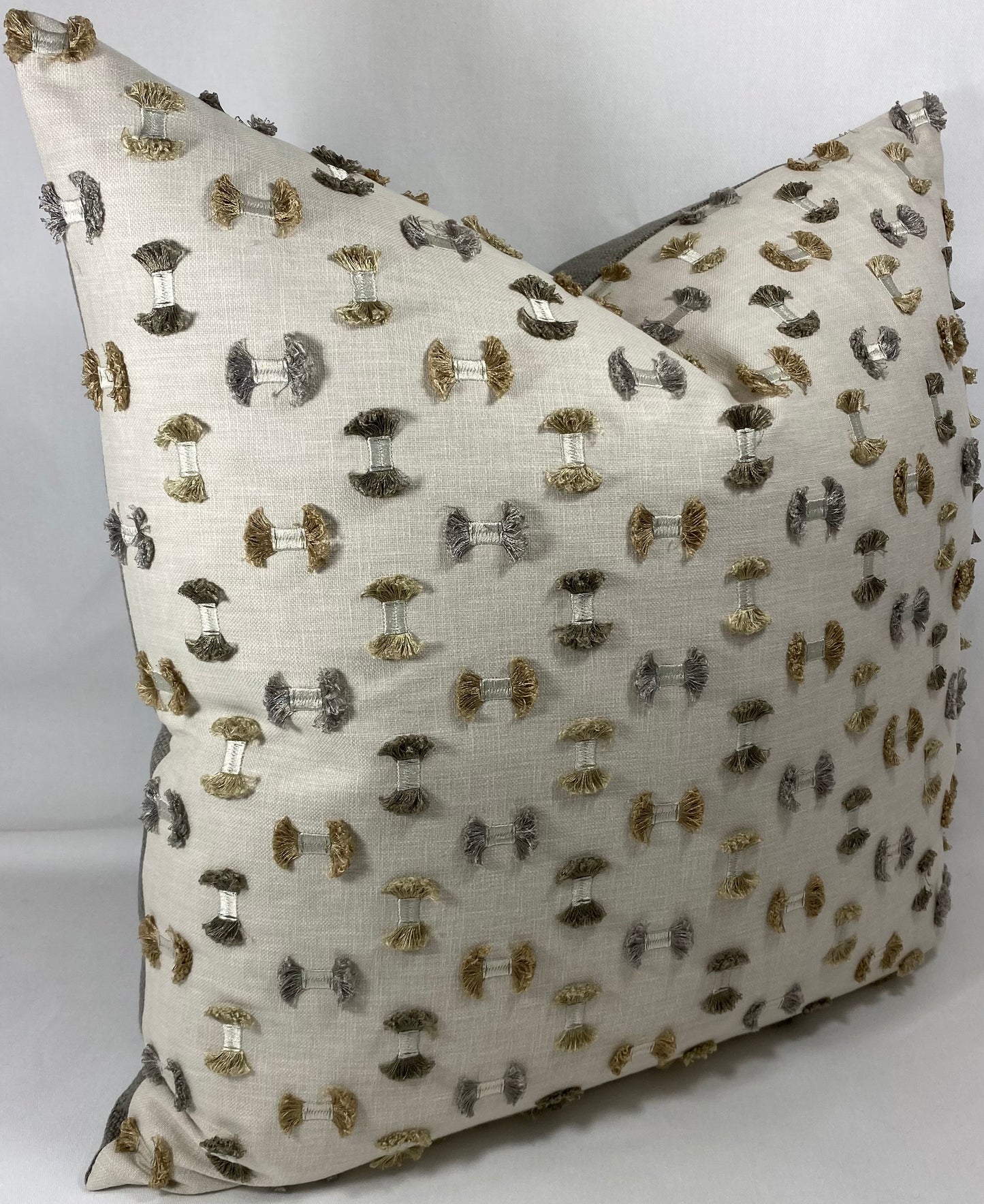 Luxury Pillow - 24" x 24" - Frayed Travertine