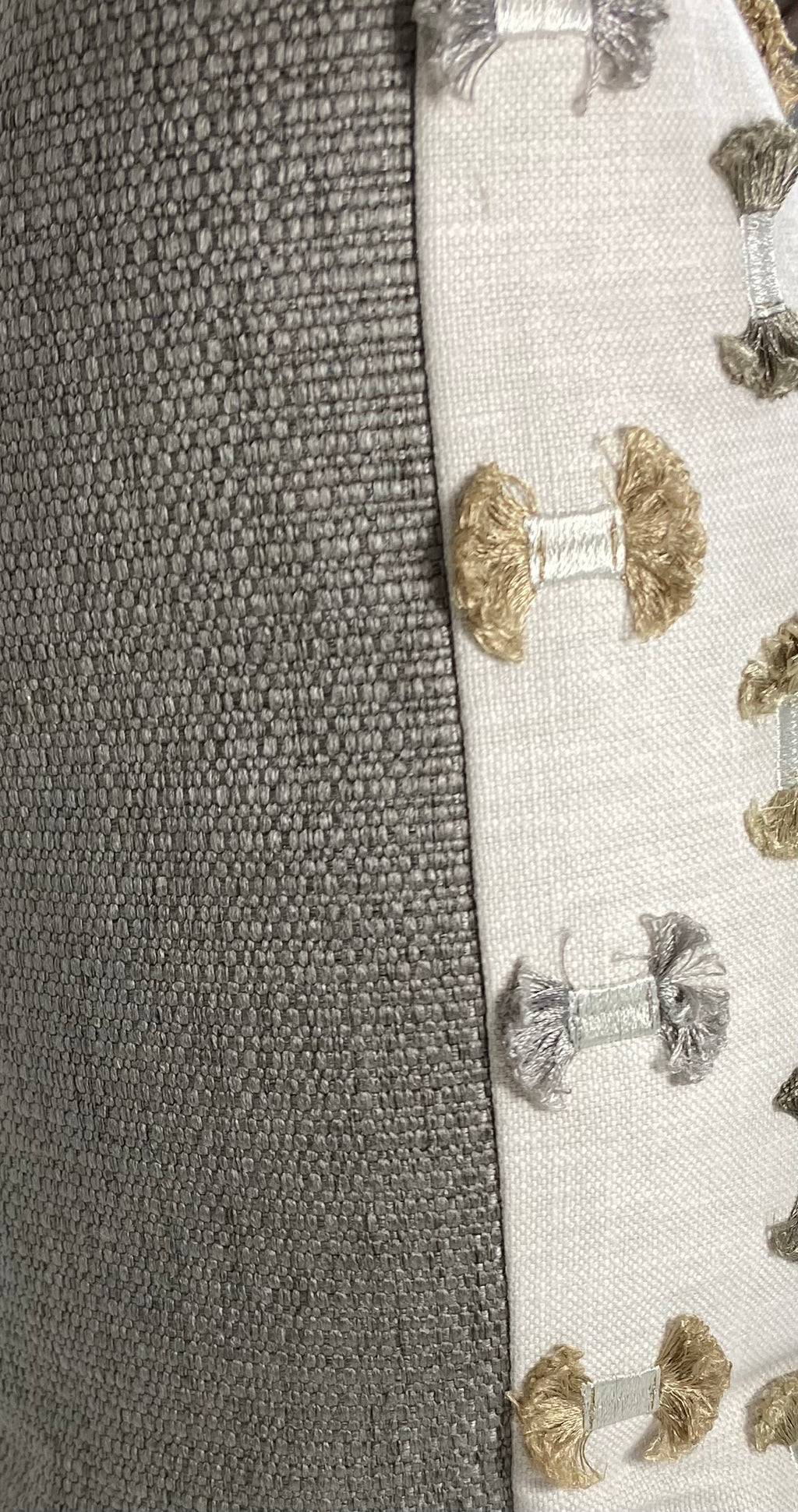 Luxury Pillow – 24" × 24" – Frayed Travertine