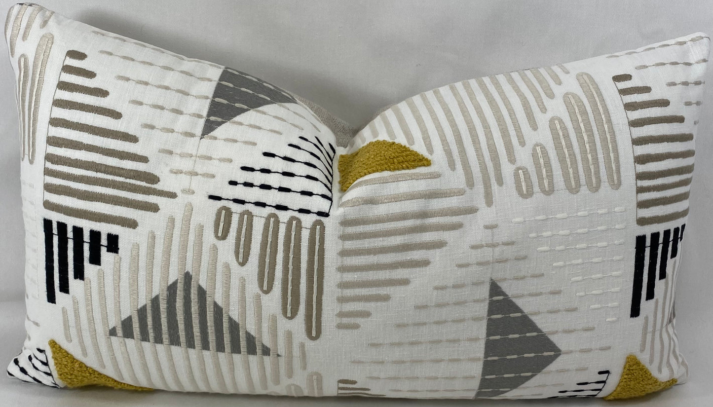 Luxury Lumbar Pillow -  24" x 14" -  Geoscape