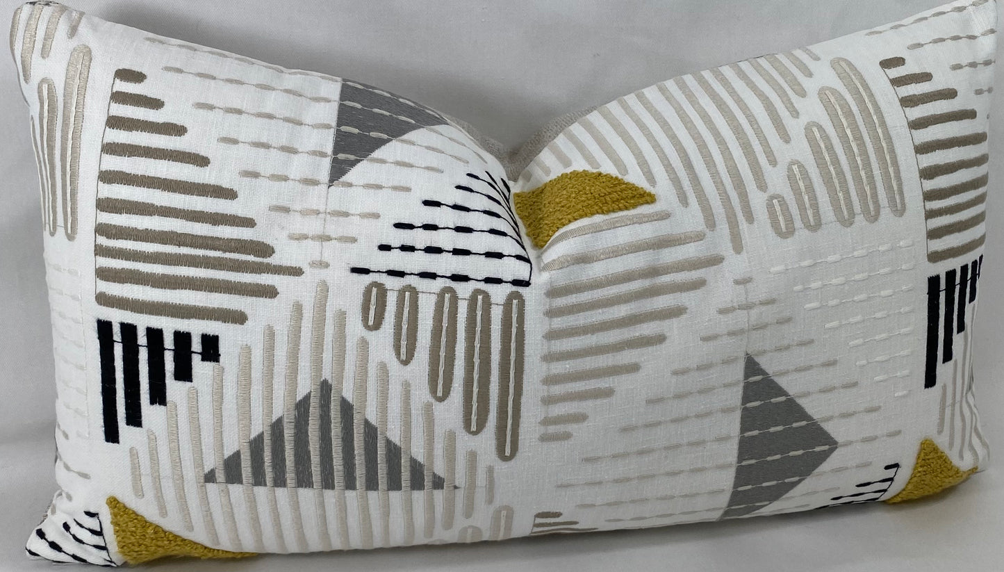 Luxury Lumbar Pillow -  24" x 14" -  Geoscape